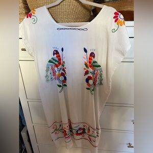 Vintage Handmade Mexican Embroidered Dress